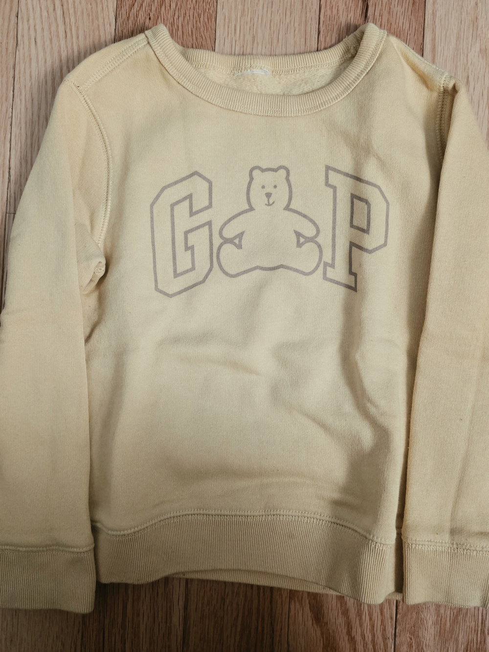 Gap Cream Crewneck Sweatshirt with Bear Logo